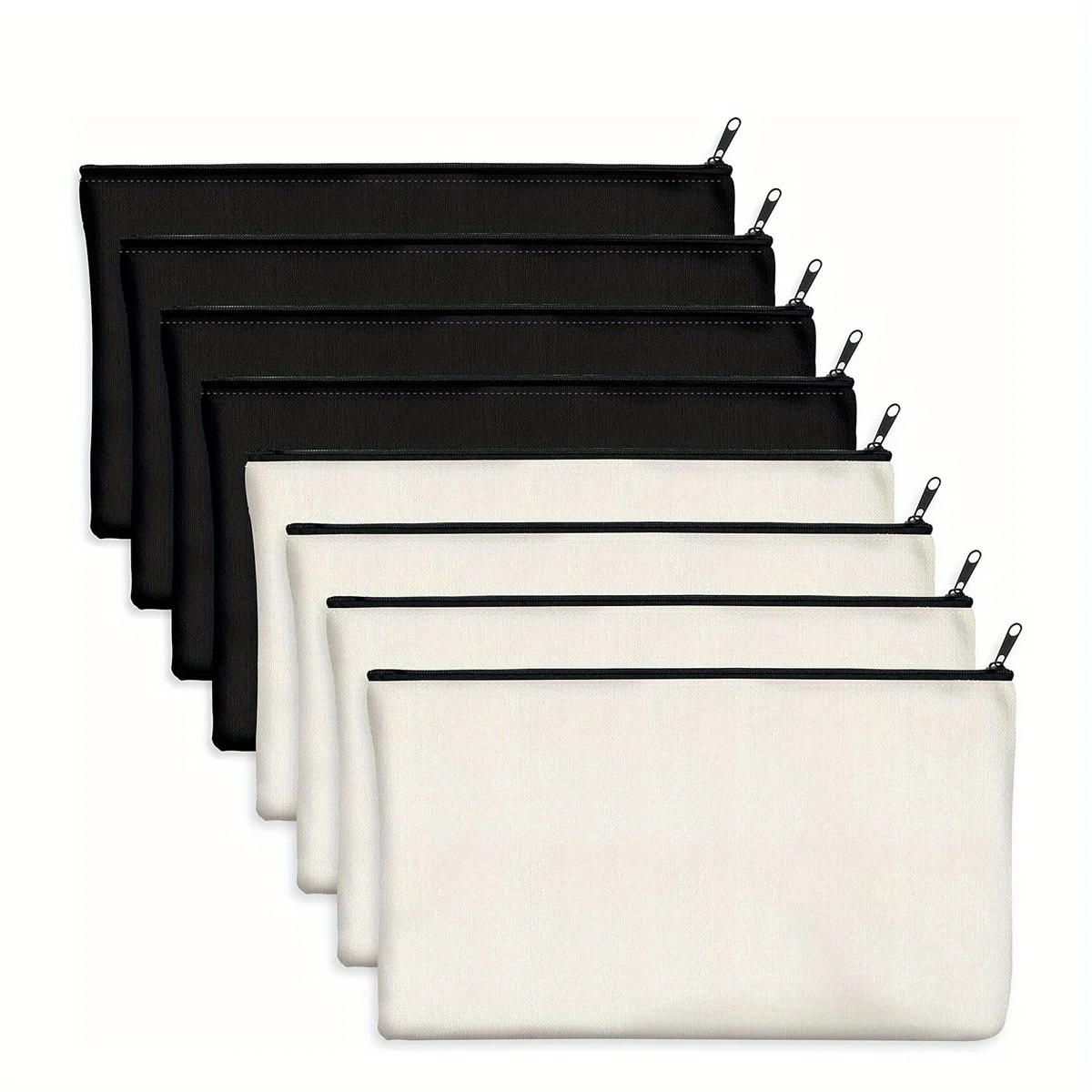 8Pack Sublimation Blank Makeup Bags Heat Transfer Ready Zipper Pouches for DIY Sublimation Projects Ideal for Cosmetics