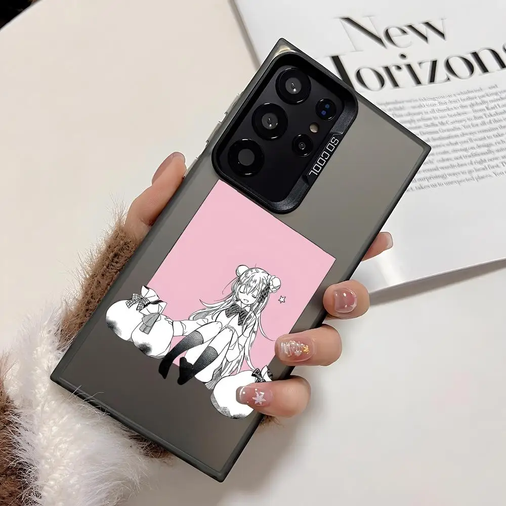 Coque de téléphone Happy sugar life, étui en Silicone coloré argenté pour Samsung Galaxy S25 Edge S24 S23 S22 S21 S20 Ultra Funda