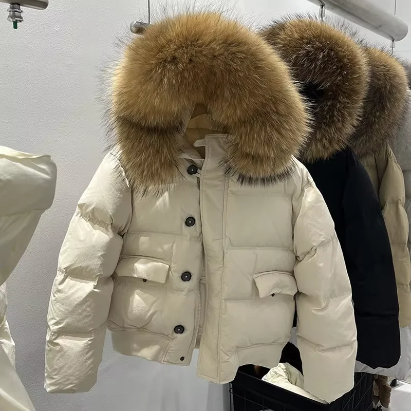 -25℃ Teen Girl Boy Jacket Winter Long Solid Color Waterproof Thick Warm Hooded Parkas For 5-14Y Kids Fur Collar Cotton Coats