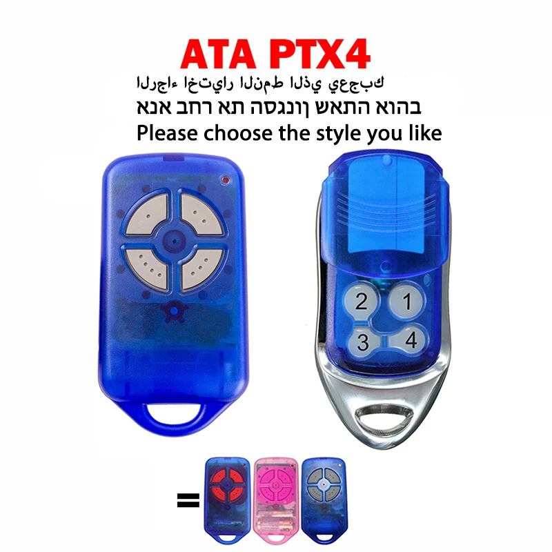 ATA PTX4 Herculift Garage Remote Control 433MHz Rolling Code Key Garage Door Remote Controls