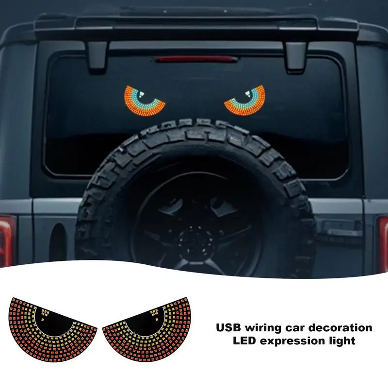 

Car LED Demon Eye Auto Headlight DIY Decoration For The Car Front Grille Tailboard Badge Illuminated Decal Emblem