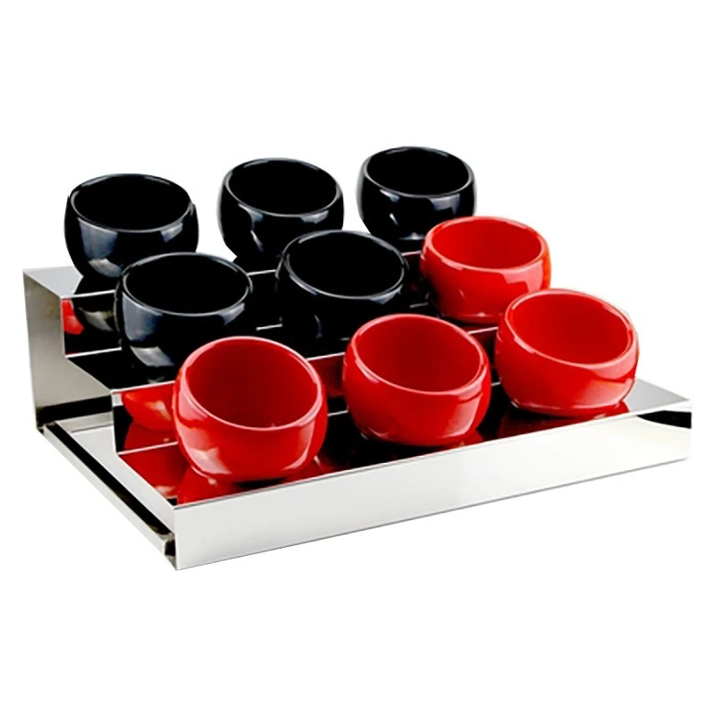 

Stainless steel oblique mouth six-head snack rack restaurant hot pot seasoning rack