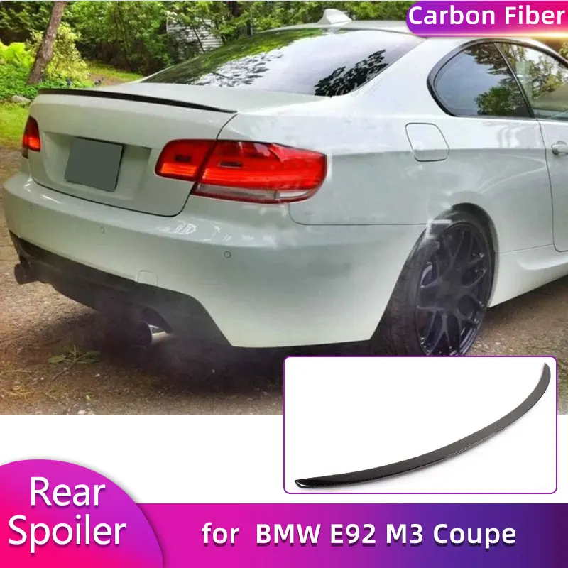 

Задний спойлер багажника из углеродного волокна, крылья для BMW E92 M3 Coupe 2-дверный 2007-2013, гоночный задний спойлер, комплект багажника, крыла, губ, кузов