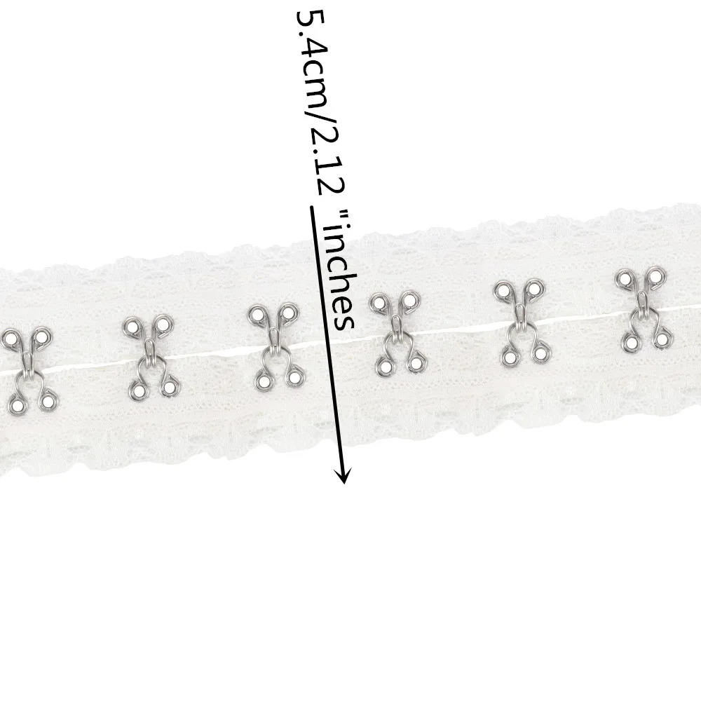Кружевной крючок для глаз, ленточная пряжка, медные зажимы для ногтей, Корректирующая лента, аксессуары для одежды, черный и белый цвета на выбор