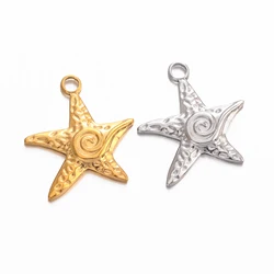 3PCS Stainless Steel Charms Ocean Series Animal Starfish Pendant Fit Original Bracelet Necklace DIY Jewelry Making Accessories