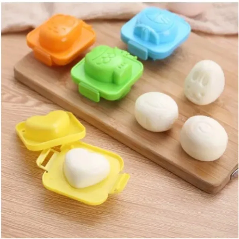 1Pcs Cartoon Cute Boil Egg Mold/ Fish Car Heart Shape Egg Sushi Rice Mold Mould/ Decorating Fondant Cake Tools Kitchen Gadgets