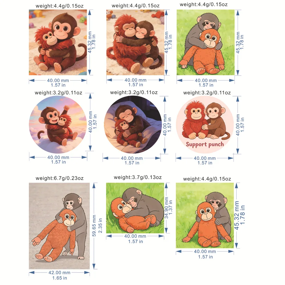 Cartoon Punching-monkey Acrylic High-definition Printing Monkey Brooch Cute Animal Badges Fashion Jewelry Good Gift for Friend
