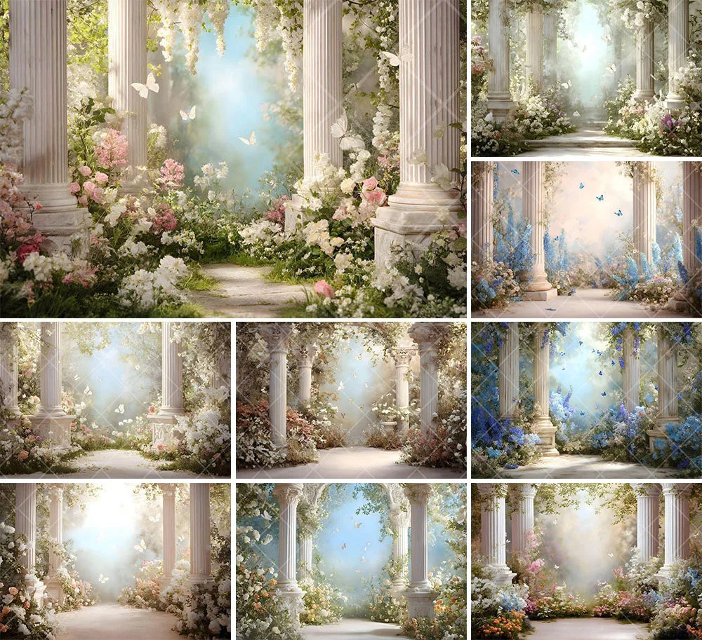 Mehofond Photography Background Romantic Flower Garden Butterfly Birthday Wedding Maternity Portrait Decor Backdrop Photo Studio
