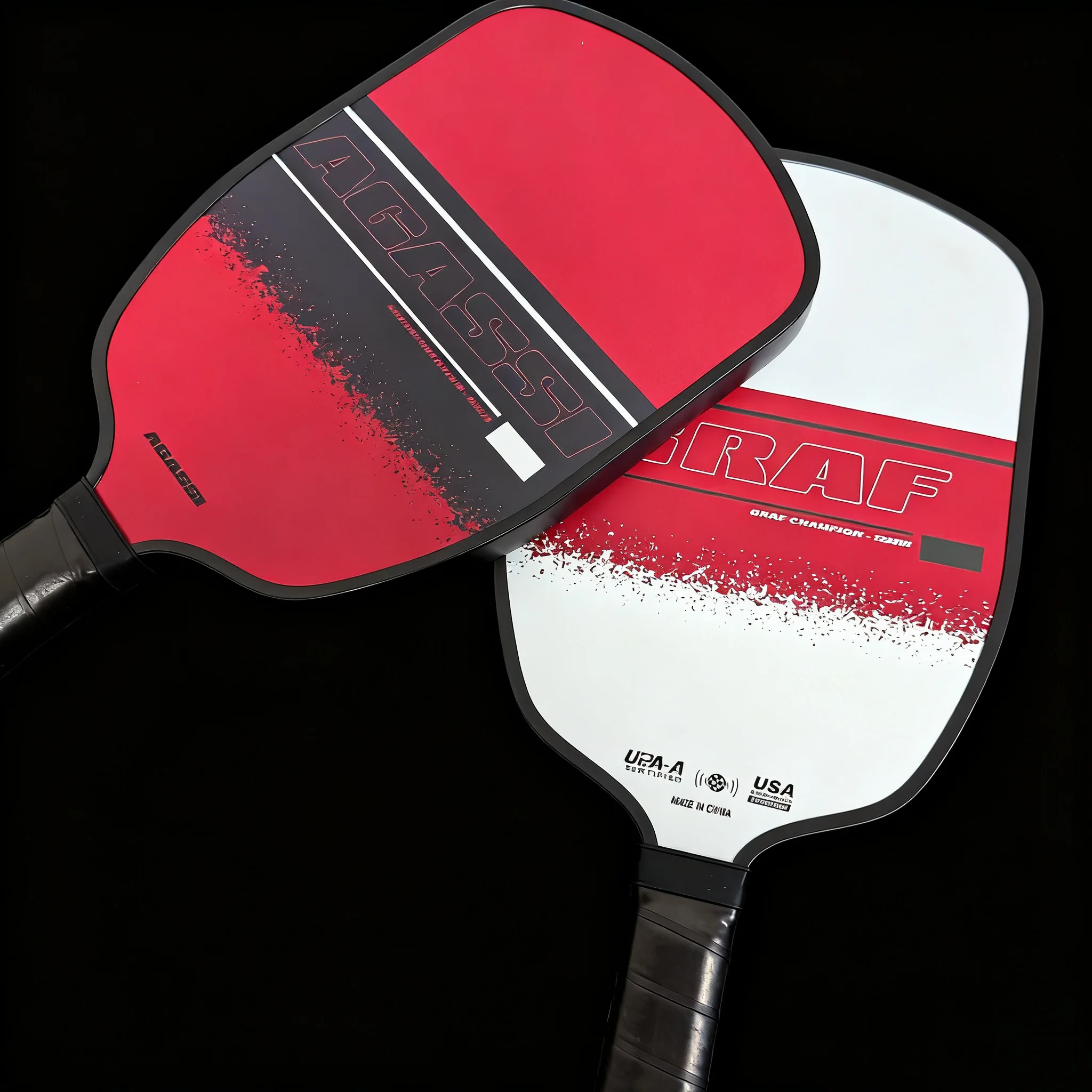 

T700 carbon fiber pickleball paddle, 16mm core, sandblasted surface for enhanced spin and feel; suitable for players of all leve