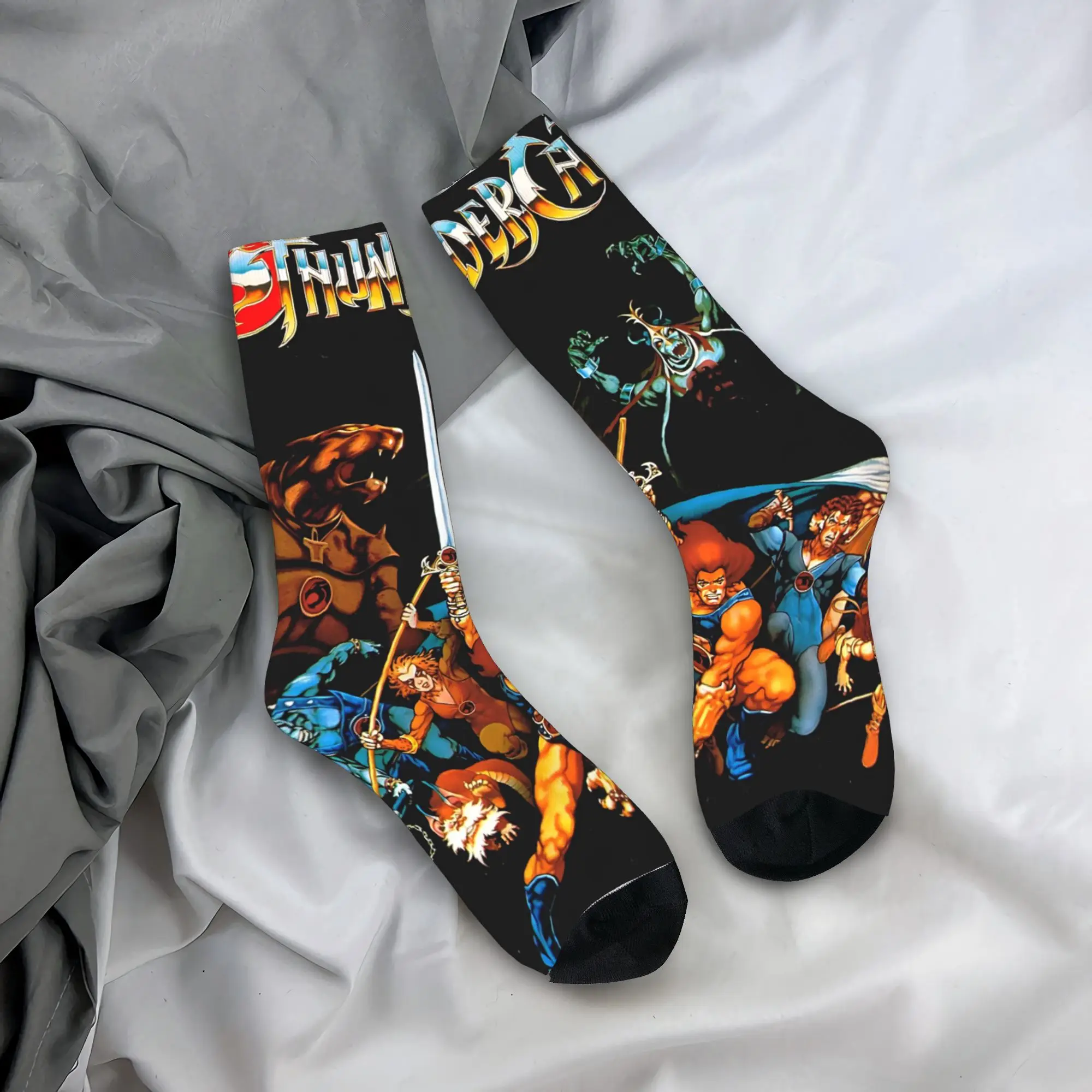 

Носки Thundercats Heroic Adventure, антибактериальные чулки для женщин и мужчин, теплые мягкие спортивные носки для бега, осенние носки с принтом