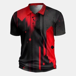 Classic Men's Polo Printed Shirt Cool Personality Pattern Short Sleeve POLO Shirts Vacation Casual 2025 Spring New Top Blouse