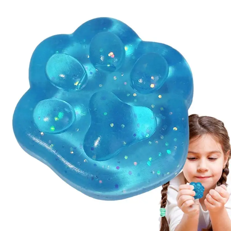 Squeeze Toy para crianças e adultos, Cat Paw Shape, Squeeze Toy, Stress Relief, Mão, Fidget, Slow Rebound, Sensorial