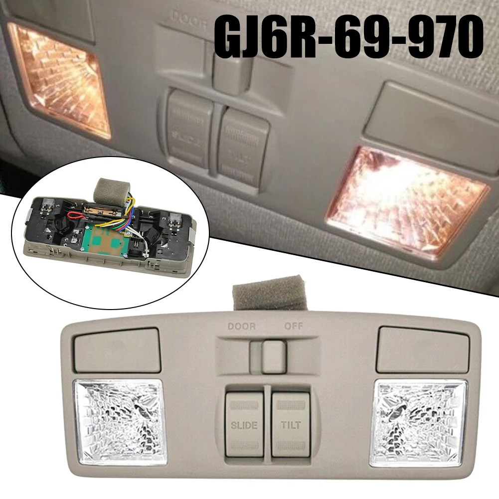 Car Front Interior Overhead Dome Light Reading Lamp Sunroof Switch For Mazda 6 3 2 5 For CX-7 GJ6R-69-970 BM6-69-970B7 Beige ABS
