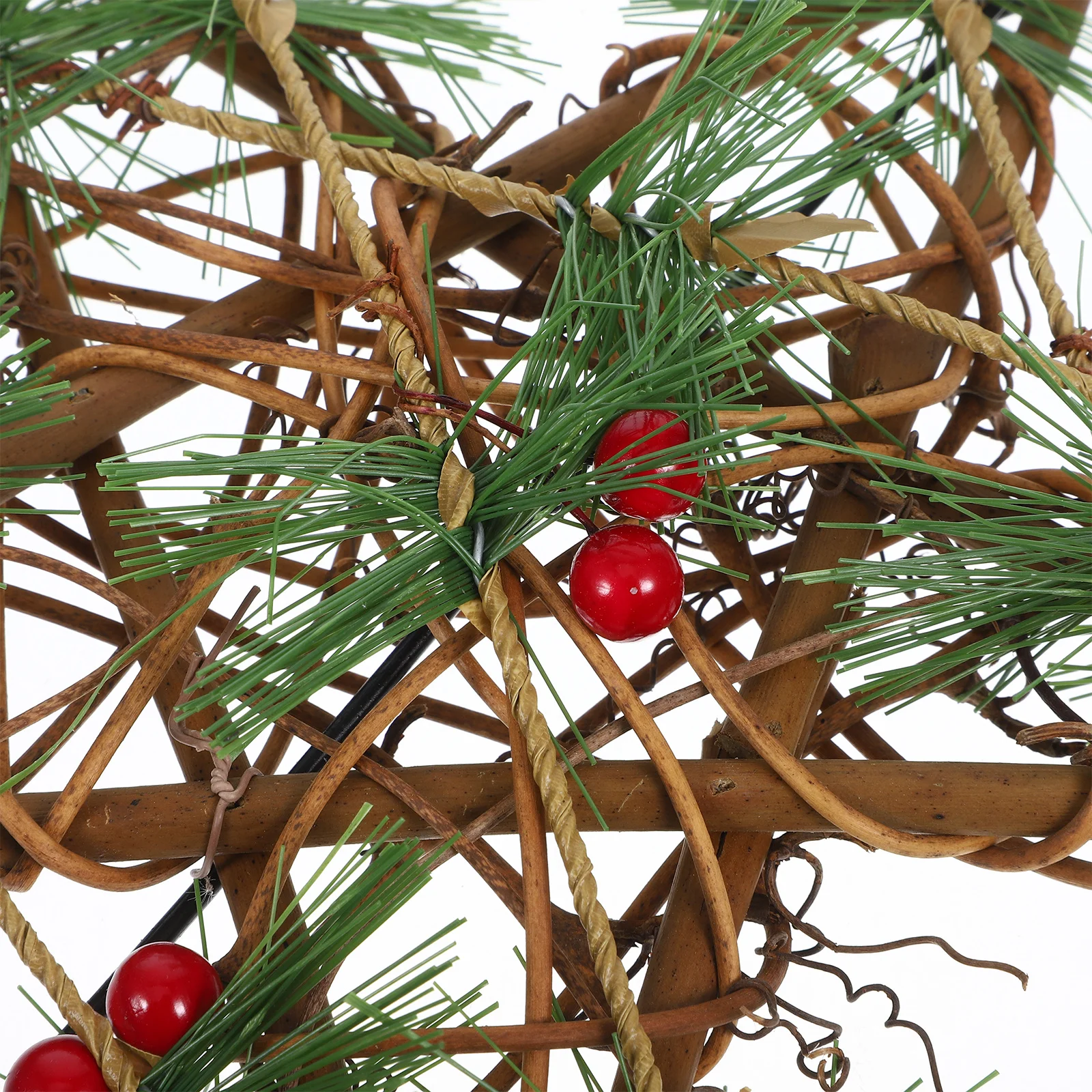 

1pcs Wooden Star Christmas Tree Topper Treetop Ornament For Holiday Party Home Xmas Decoration Tree Topper Decor Festive Star