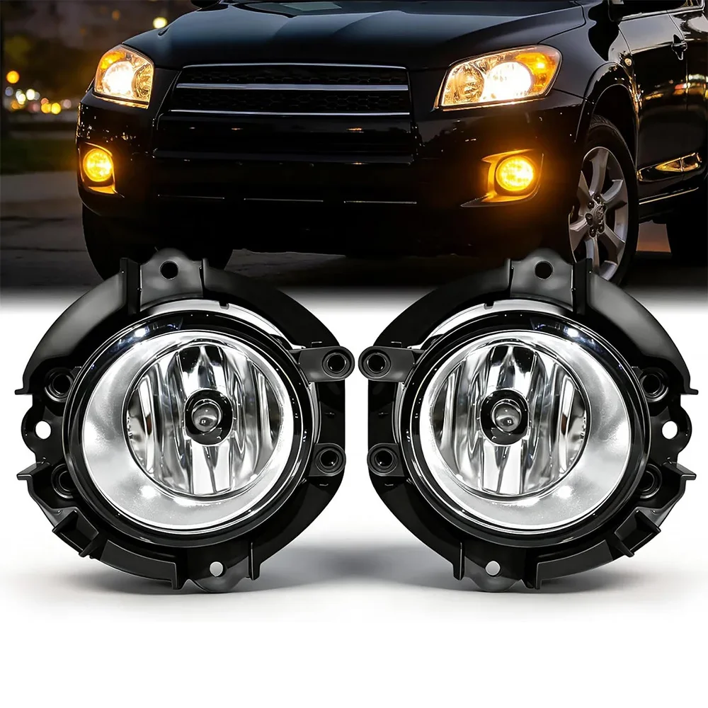 

Halogen Fog Lights For Toyota Rav4 2006 2007 2008 Front Driving Fog Lamps Assembly Kits With Wiring Harness & Switch