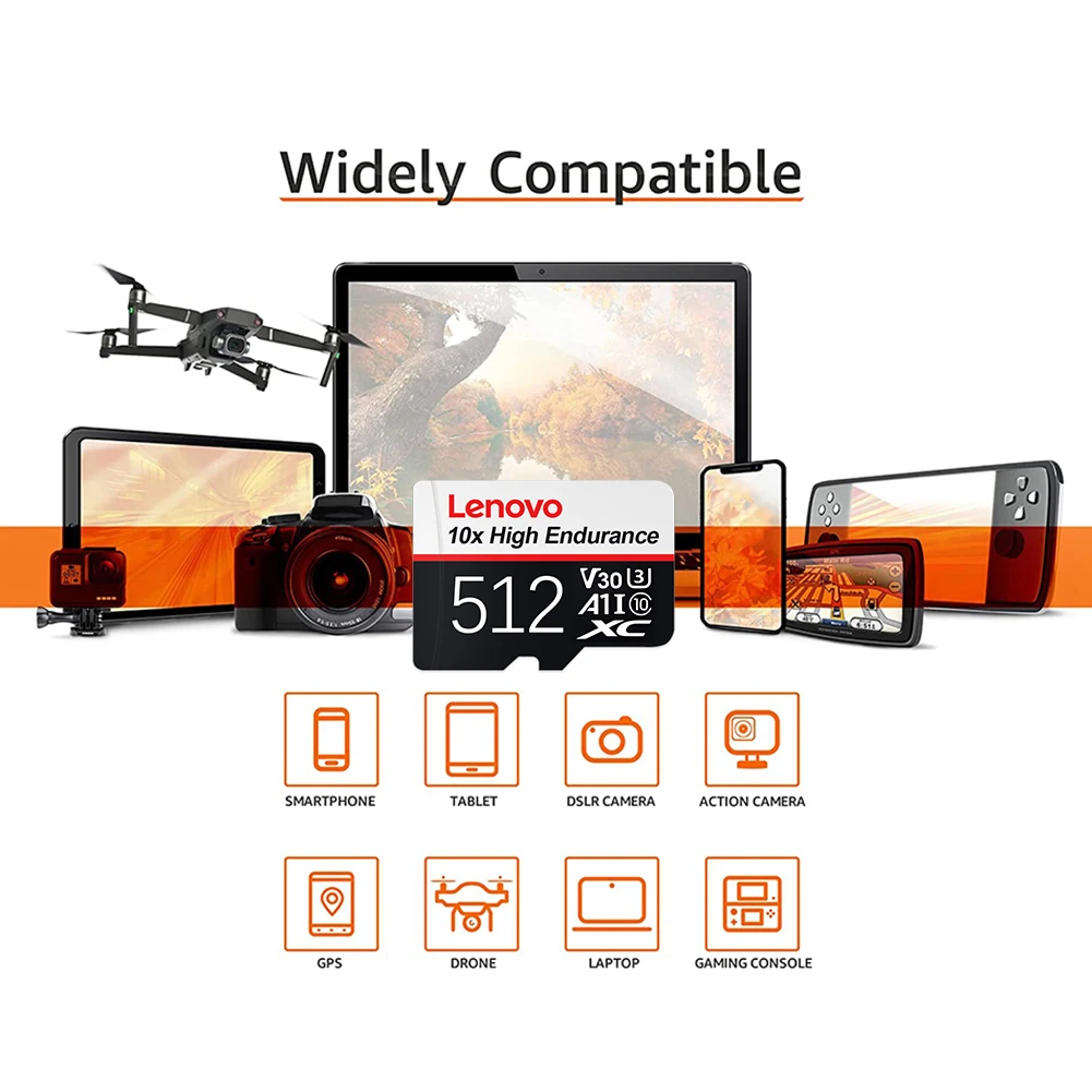 

SD-карта Lenovo 2 ТБ для Nintendo Switch Micro TF SD-карта 1 ТБ 128 ГБ 256 ГБ 512 ГБ Водонепроницаемая карта флэш-памяти для игры Nintendo 64