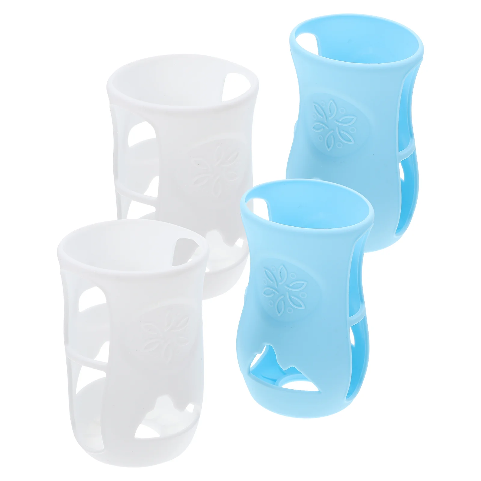 

4 Pcs Baby Bottle Cover Nursing Sleeve Feeder Protector Anti-falling Silicone Anti-slip Covers Insulated Milk Bottles