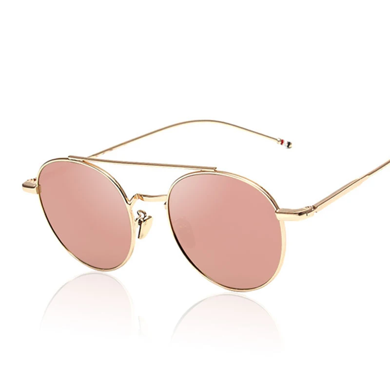 

Pink Sunshades Brand Designer 2023 New Round Men Women Fashion Mirror Sunglasses Lady UV400 Famous Italy UV400 Sun Glasses