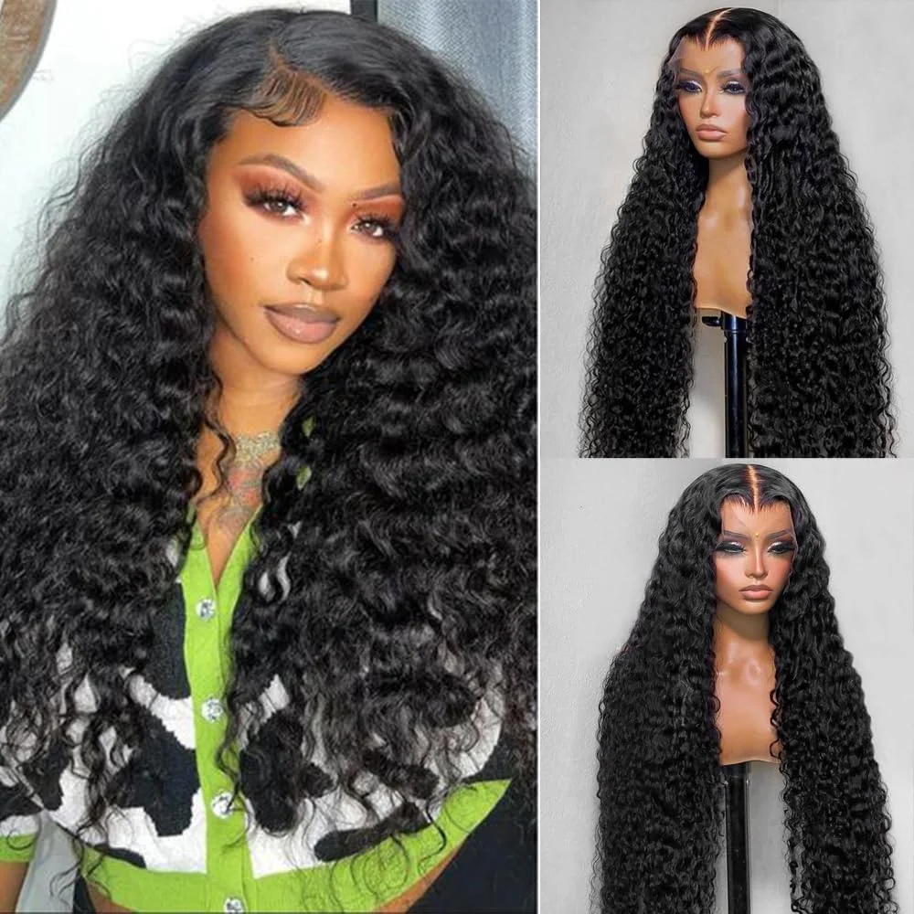 

13x6 Lace Front Wigs Human Hair Deep Wave Lace Frontal Wig 180%Density Lace Front Wig For Women Pre Plucked with Baby Hair