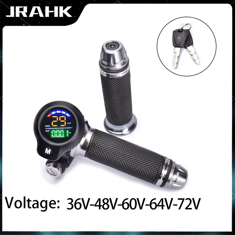 JRAHK Bike Electric Scooter Accelerator Display Ebike Throttle Digital Monitor For Bicycle 48v Electric Scooter Trigger