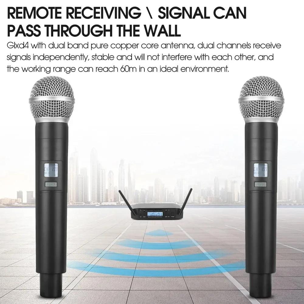 Shure Glxd4 Drahtloses Mikrofonsystem, Dual Sm58 Handmikrofon, Dynamisches Gesangsmikrofon, Digitaler Uhf-Empfänger Für Bühne, Karaoke, Glxd 4 S6B1E9Ac440354A8B87Ad53Ffd2C4Cb717