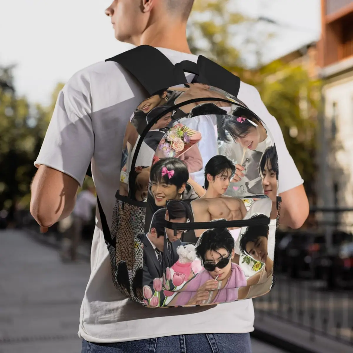 

Cha EunWoo 23 Backpack Daypack Large Capacity Children BookBag School Bag Shoulder Bags for Men Women