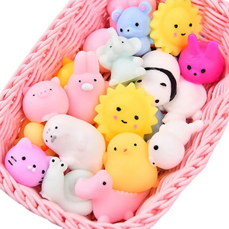 Mini Animal Squishy Toy para Crianças, Squeeze Ball, Fidget Toys, Pinch Kneading, Stress Reliever, Party Favor, 2 Pcs, 5 Pcs, 10Pcs