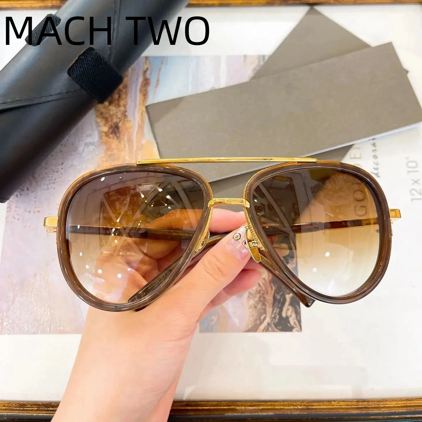 

Original DRX-2031 MACH TWO Popular UV400 Driving Anti-Glare Men Sunglasses Luxury LIMITED EDITION Business Women Couple Eyewear