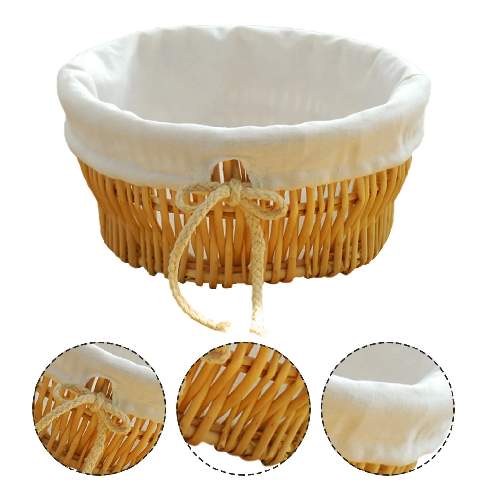

Woven Basket Steamed Bun Fruits Storage Kitchen Decor Rustic Creative Multi- Restaurant Picnic