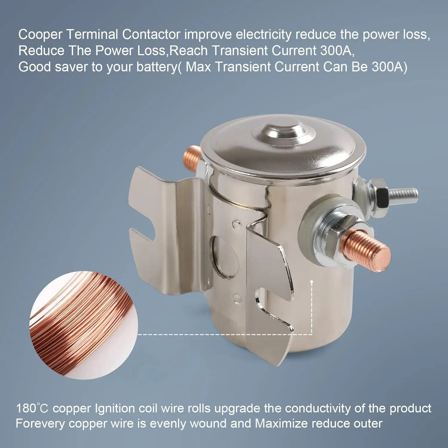 SPST Max 300A 12VDC relè a solenoide per impieghi gravosi 4 terminali per carrelli da Golf verricello per impieghi gravosi relè a solenoide marino