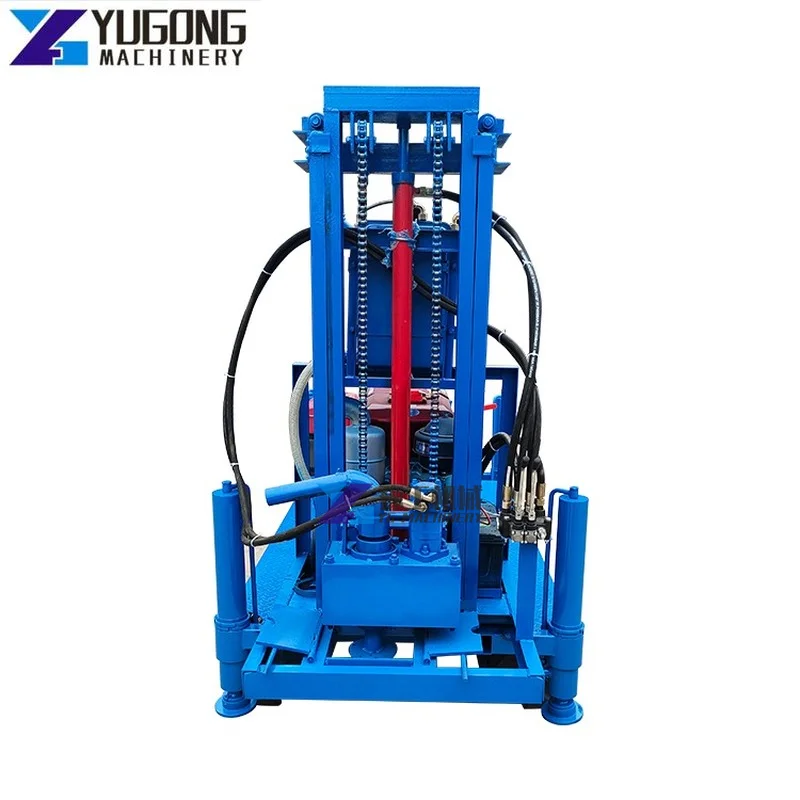 100m Diesel Engine Well Drilling Rig  Mounted Water Drilling Machine Deep Alloy Coring Bits Optional