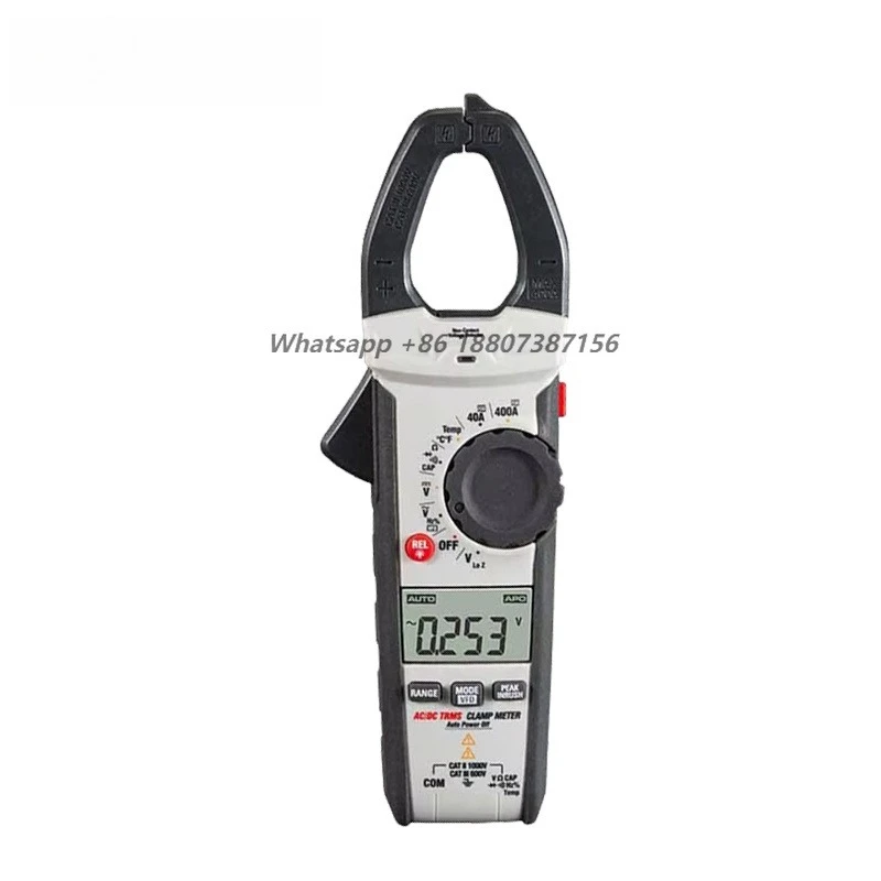 Industrial-grade true RMS digital clamp meter, automatic-range AC/DC current and voltage multimeter with overload protection