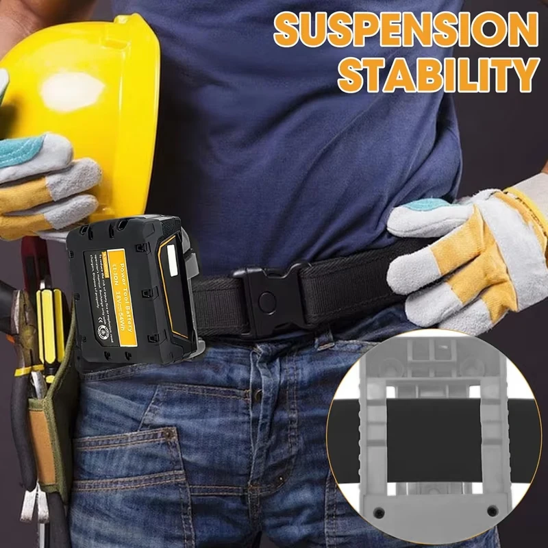 

Battery Holder Belt Buckle with USB with Type-C Output for Dewalt 18V 20V Li-ion Battery Portable Battery Rack Fast Charging