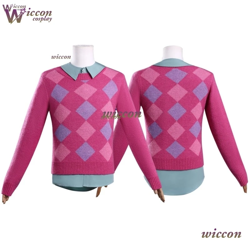 Baby Cosplay Costume Kpop Demon Hunters Baby Saja Boys Wig Hat Set Pink Sweater Full Outfit Baby Wig Hat Men Halloween Roleplay