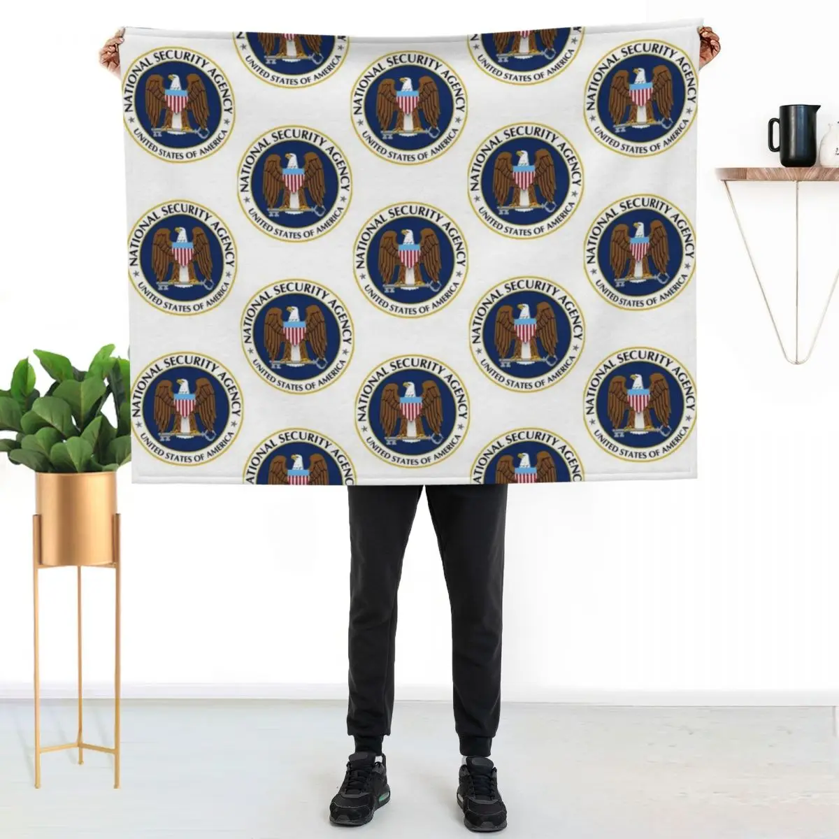 National Security Agency Emblem Throw Blanket anime Plush Picnic Thermal Sofa Quilt Blankets
