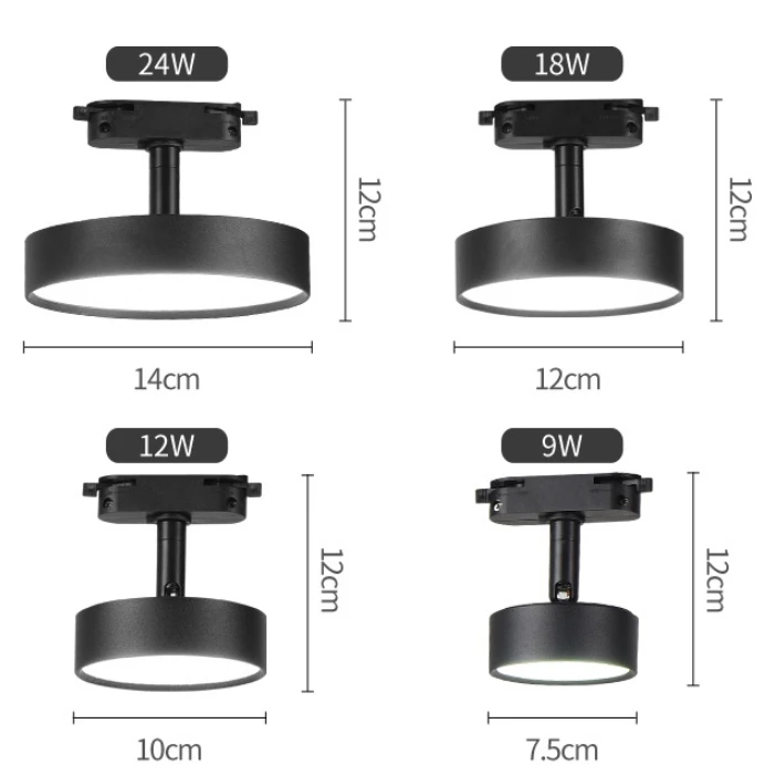 

Led COB Track light aluminum 9w 12W 18W 24W Ceiling Rail Track lighting Spot on Rail Spotlights Replace Halogen Lamps AC220V