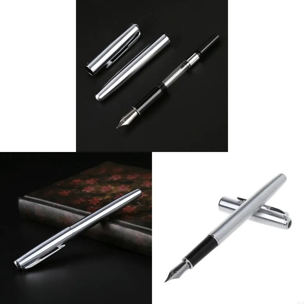 

M5TB 5020 Silver Stainless steel Fountain Pen With Standard for M Nib Gift