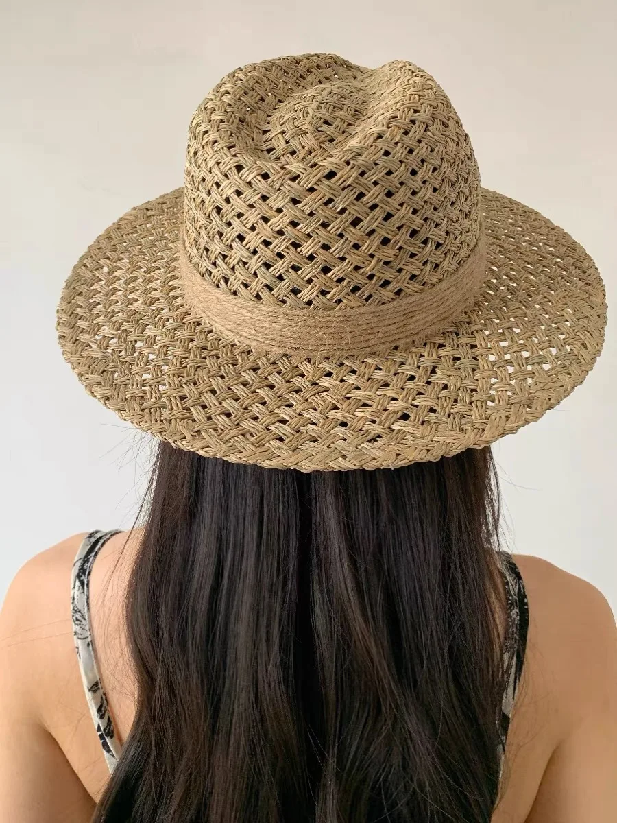 Fashion Summer Panama Jazz Fedora Hat Designer Hat Outdoor Leisure Beach Hat High Quality Sombrero Mujer Playa