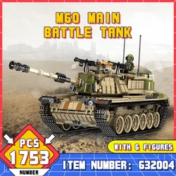 PLS632004 M60 Magachi Main Battle Tank Building Blocks Military Series Small Particle Assembly Toy For Boys Kids Adult Gifts