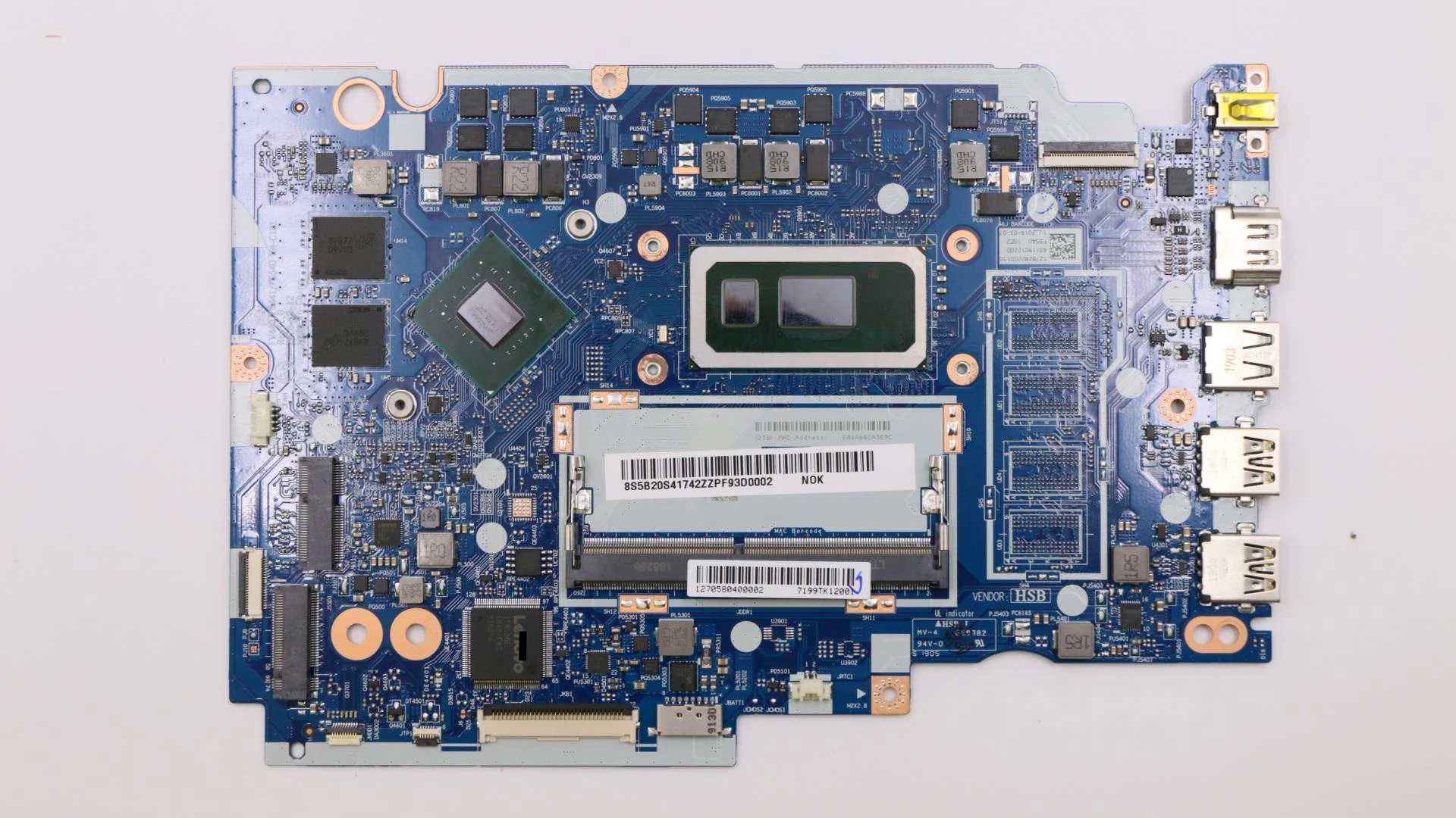 

5B20S41742 For ideapad S145-15IWL Laptop V15-IWL Laptop Motherboard GPU MX110 2G I7 8565U Processor 100% Full Tested