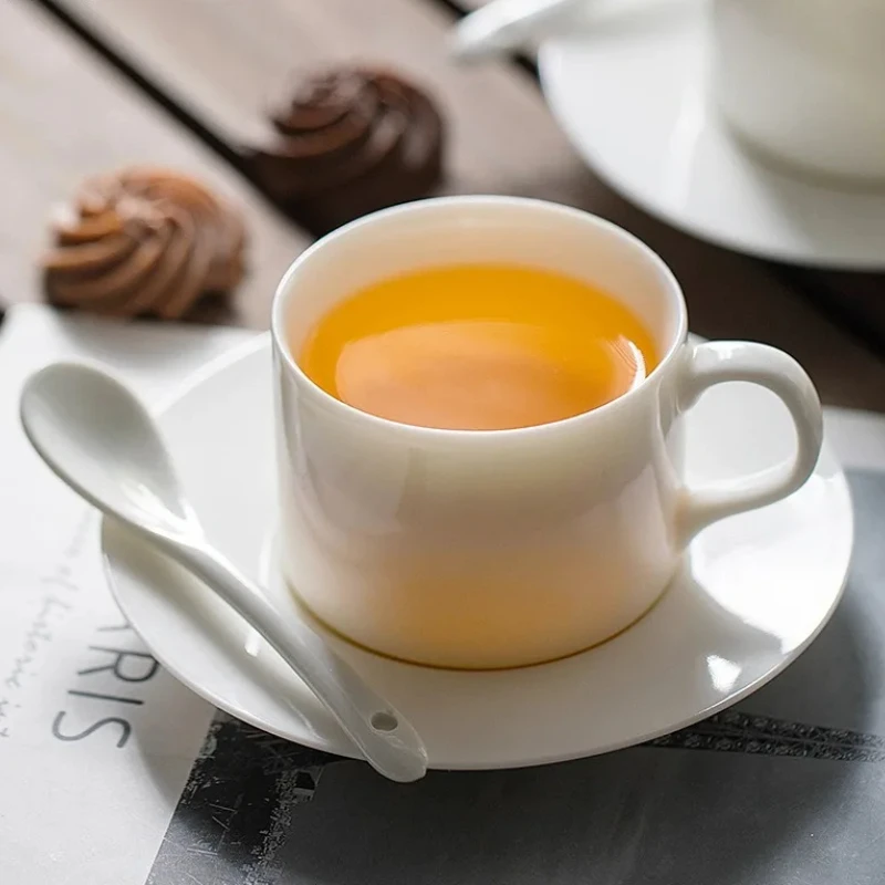 

Фарфоровая кофейная чашка и блюдце из баранины, набор для подачи воды для пары