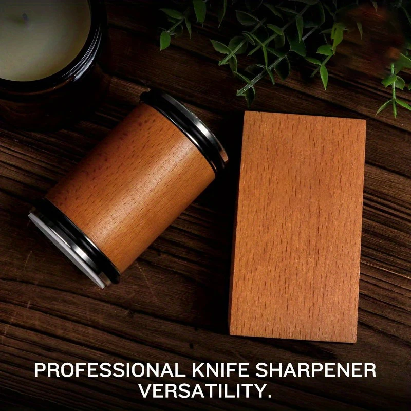 Rolling Knife Sharpener For Straight Edge Knife Sharpener Kit With 15/20° Degree Magnetic Angle For Kitchen Knives Whetstone Set