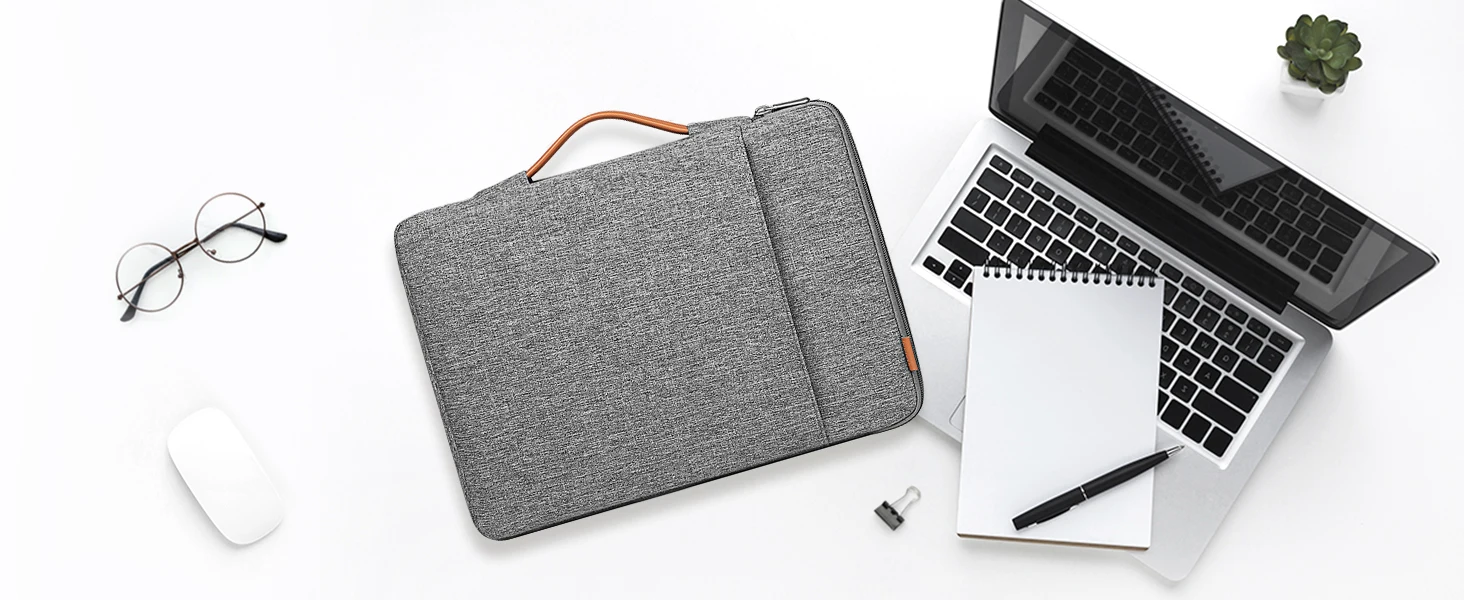 Inateck 360 ° all-round protection laptop bag case Compatible with MacBook Pro 14M5/M4/M3/M2/M1 Pro/Max A3426 A3427 A3434 A3401 A3185 A3112 A2992 A2918 A2779 A2442 2026-2021, LB02006_black Gray