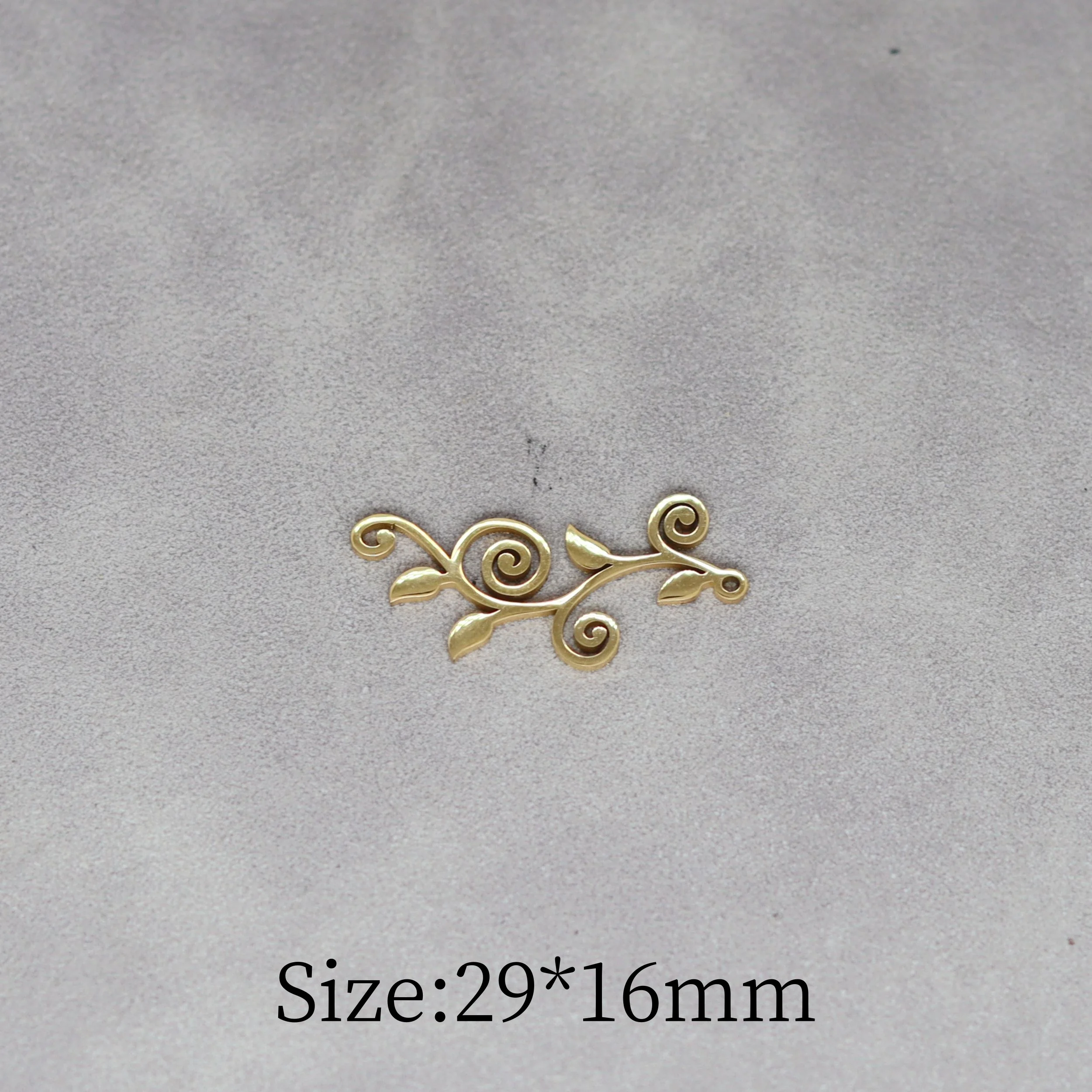 3 szt. Vintage liść filigranowe amulety do tworzenia biżuterii naszyjnik kolczyki kobiety Craft wisiorek ze stali nierdzewnej metalowe akcesoria do majsterkowania — zdjęcie 2