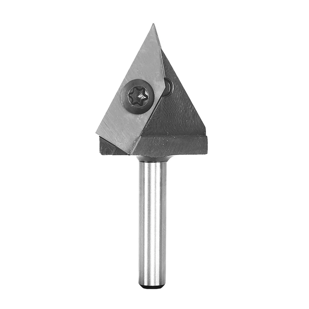 V Shaped Chamfering Router Bit, fresa de duas bordas, adequado para gravação de madeira e chanfro, 60 graus