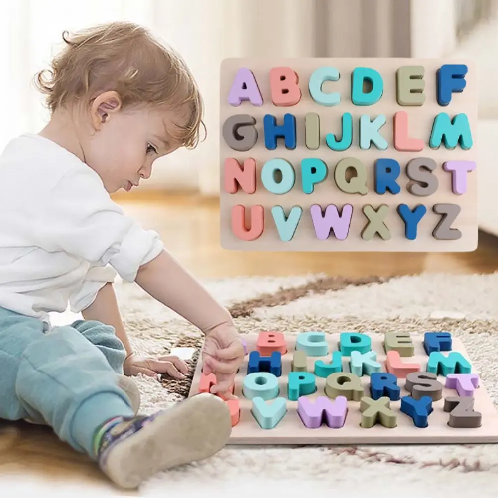 Matching Games 3D Houten Bord Vroeg Onderwijs Wiskunde Alfabet Nummer Puzzel Leren Speelgoed Vorm Cognitie Kinderpuzzel Speelgoed