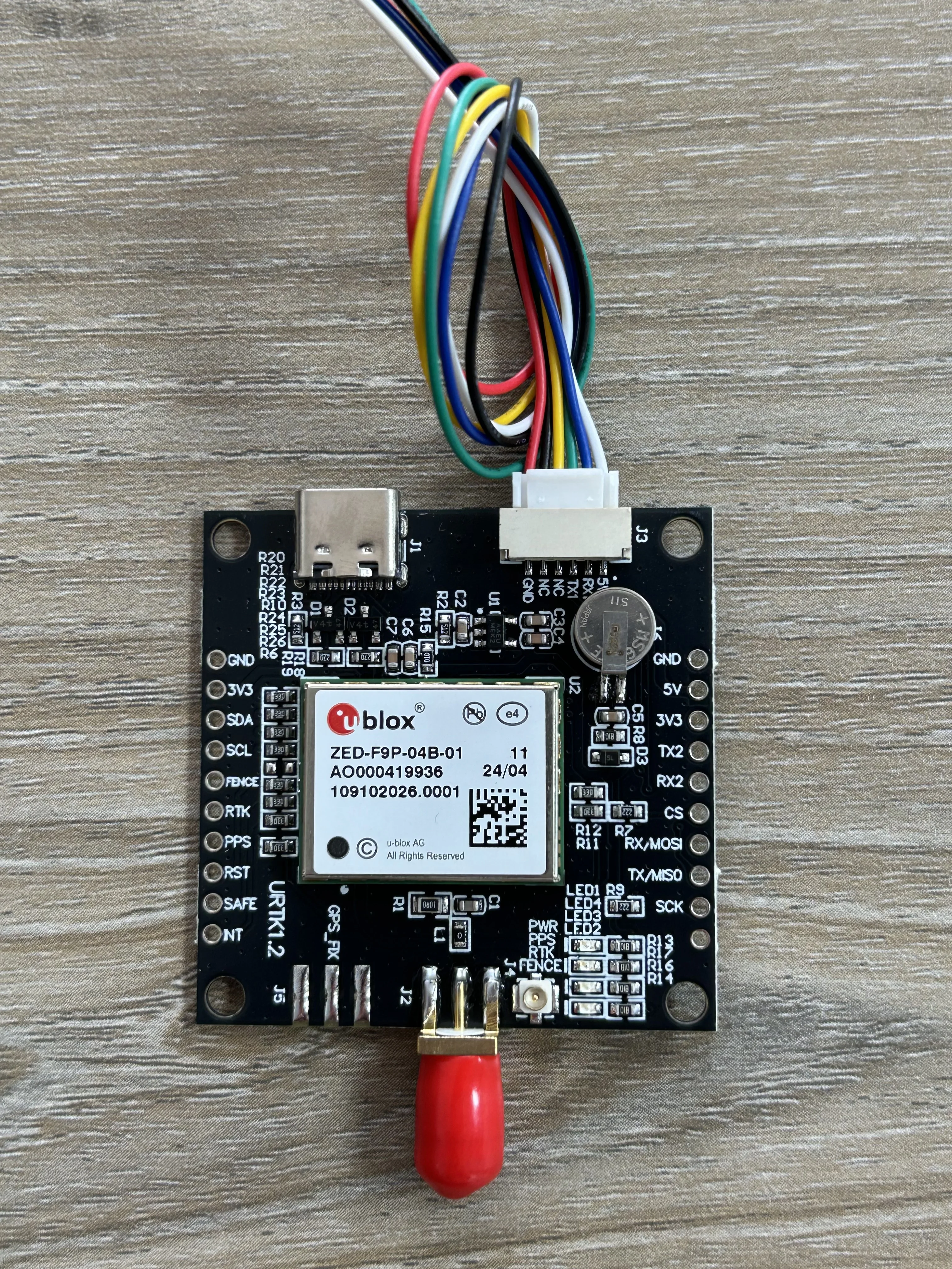 ZED-F9P-04B-01 Excellent Board Works Serial I2C and SPI ESP32 Controlling I2C and SPI UM980