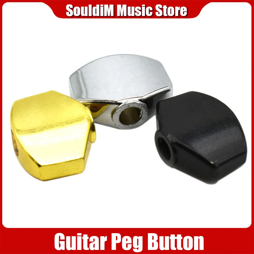 6pcs Guitar Peg Buttons Knobs Handle Small Metal Guitar Tuning Pegs Keys Tuners Machine Heads Replacement