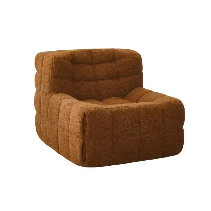 Modern Brown Vacuum Compression Sofa for Living Room Hotel Modular Sofa Couch