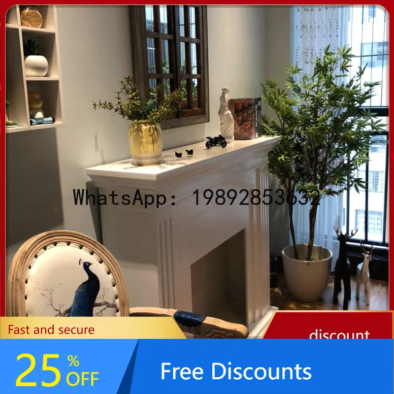 Fireplace Background Wall TV Cabinet Electric Fireplace Decorative Cabinet Rack Heating Core